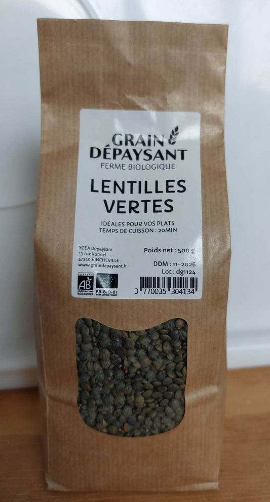 Lentilles vertes Bio 500 Gr