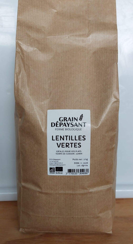 Lentilles vertes Bio 2 kg