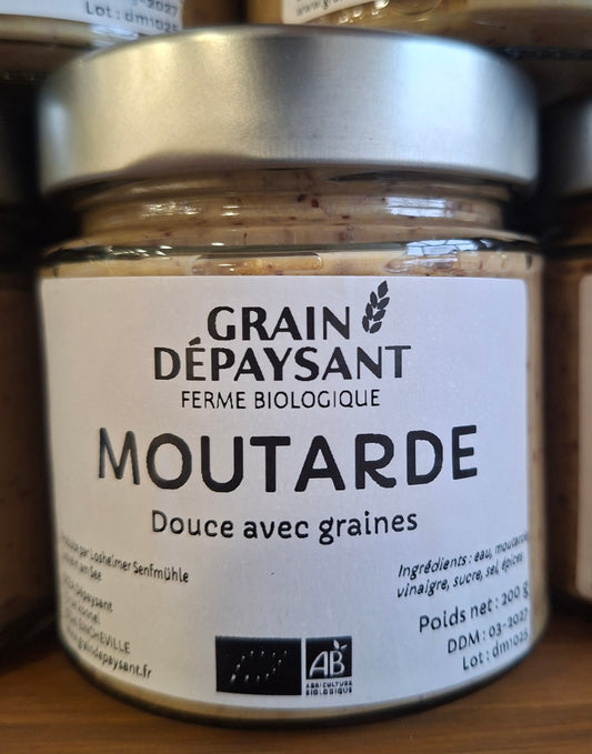 Moutarde douce avec graines bio 200g